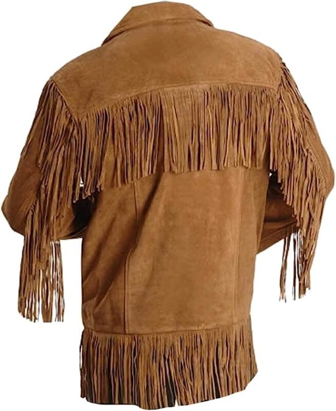 Cowboy Western Fringe Suede Leather Jacket Zing Apparel