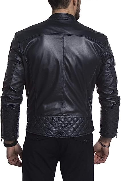 Urban Soft Lambskin Biker Jacket Men Zing Apparel