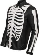 Skeleton Print Cafe Racer Jacket Best For Events Zing Apparel