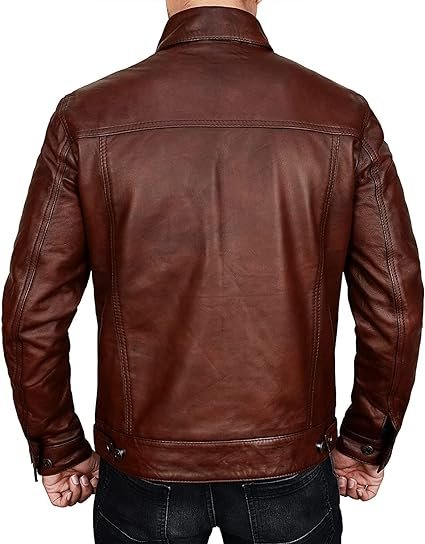 Vintage Style Trucker Biker Jacket Men Zing Apparel