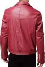 Modern Slim Leather Biker Men, Red Zing Apparel