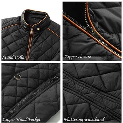Quilted Light Weight Puffer Jacket, Black Zing Apparel