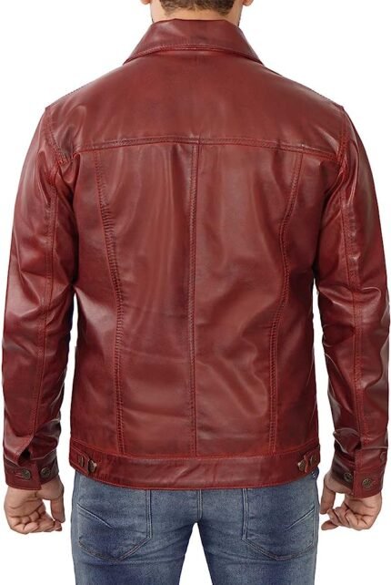 Blingsoul Brown Leather Jacket Men Zing Apparel