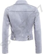Women's Suede Biker Leather Jacket Zing Apparel