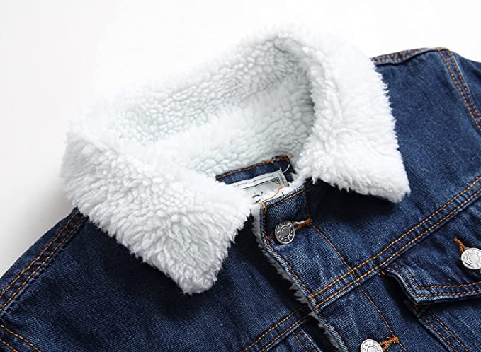 Fleece Lined Denim Jacket Men, Blue Zing Apparel
