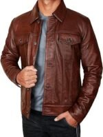 Vintage Style Trucker Biker Jacket Men Zing Apparel