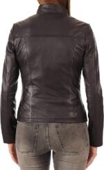 ROXA Trendy Women's Zip Up Genuine Biker Jacket Zing Apparel