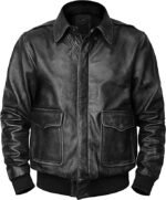 leather bomber aviator jacket