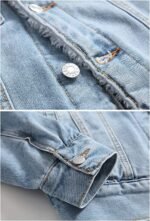 Windbreaker Cotton Denim Trucker Jacket, Sleeves & Front Closure
