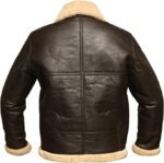 Vintage Shearling Jacket Men, Brown Zing Apparel
