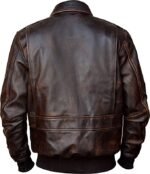brown leather aviator jacket