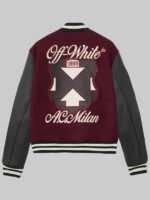 ACMILANXOffWhiteBordeauxVarsityJacket
