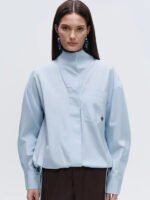 Adidas x ASOS Funnel Neck Blue Shirt