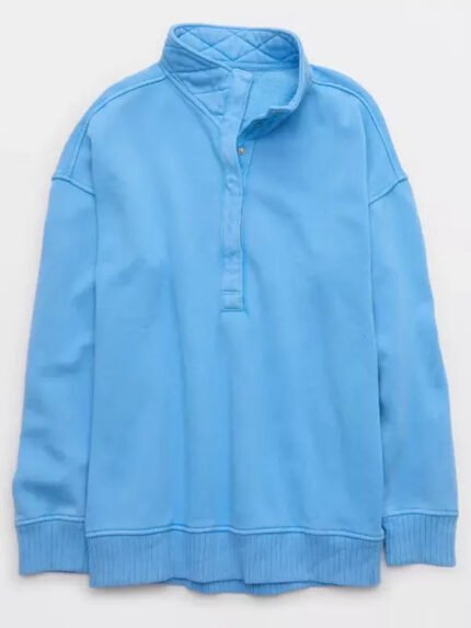 Aerie Oh Snap Sweatshirt Blue Sale