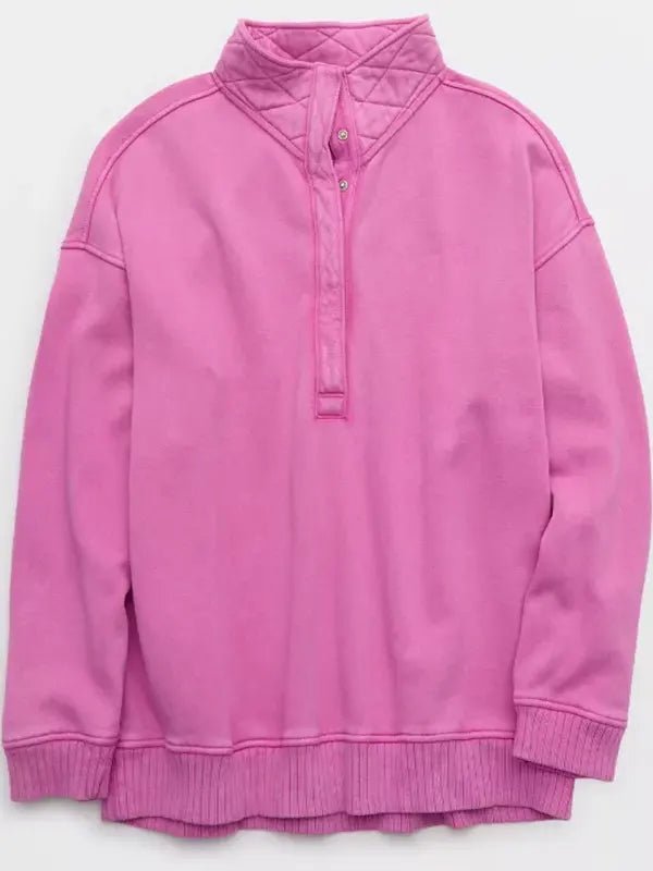 Aerie_Oh_Snap_Sweatshirt_Pink Aerie Oh Snap Sweatshirt Pink