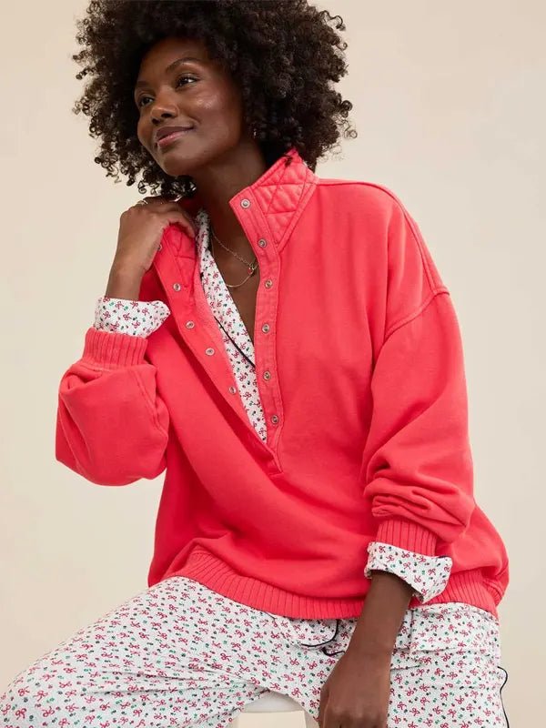 Aerie_Oh_Snap_Sweatshirt_Red Aerie Oh Snap Sweatshirt Red
