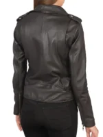 Alish Leather Biker Jacket Women, Brown - Image 2