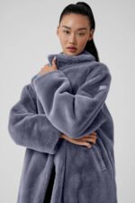Alo-Yoga-Faux-Fur-Trench-Coat-Fog-Grey