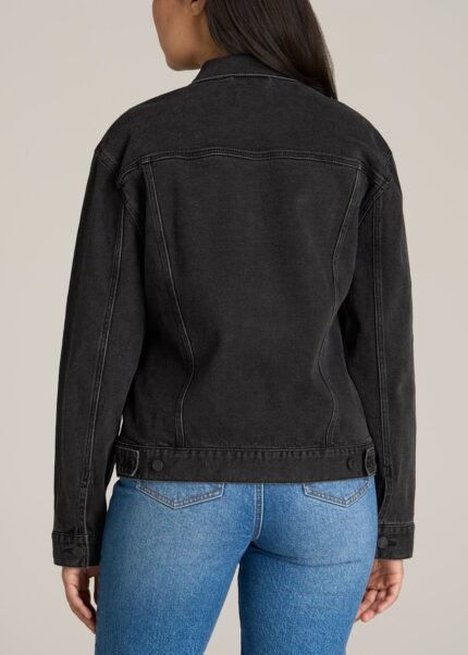 Black Denim Jacket Women, Stone Wash Zing Apparel