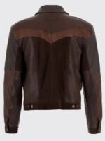 American Idol S23 Luke Bryan Brown Leather Trucker Jacket - Image 3