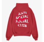 Anti Social Social Club Hoodie Red - Image 2