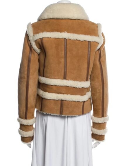 Asymmetrical Zip Fastening Shearling Jacket Buy
