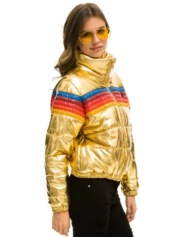 Aviator-Nation-Womens-Gold-Puffer-Jacket