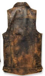Vintage Brown Leather Vest For Men Zing Apparel