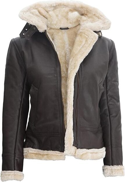 B3 Pilot Aviator Shearling Jacket For Sale
