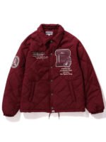 BAPE-Patch-Coach-Jacket-Red