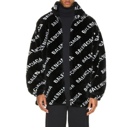 Balenciaga_Black_And_White_Fur_Jacket