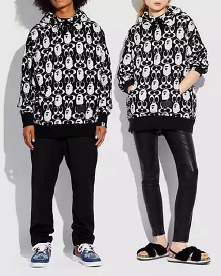 Bape-X-Coach-Hoodie-Black