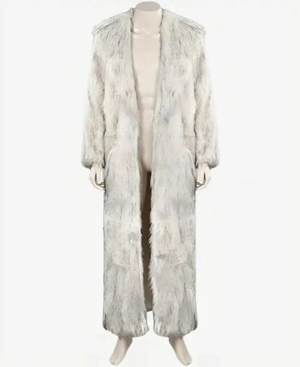Ryan Gosling Ken White Shearling Women Fur Coat Zing Apparel