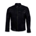 Best Plaing Leather Biker Jacket Black Buy