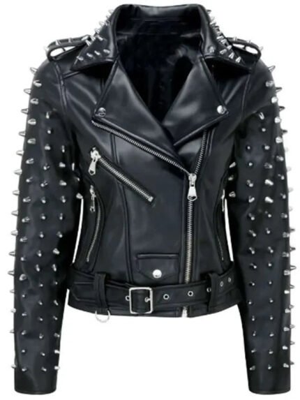 Billie-Eilish-Studded-Black-Studde-Leather-Jacket