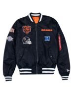 Black-Chicago-Bears-Bomber-Jacket