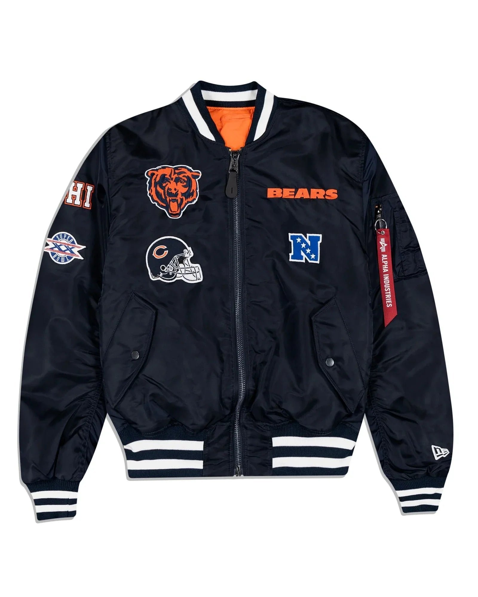 Black-Chicago-Bears-Bomber-Jacket-1 Black-Chicago-Bears-Bomber-Jacket