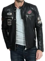 Black Leather Jacket For Men - Image 2