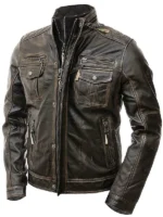 Black Leather Motorcycle Jacket