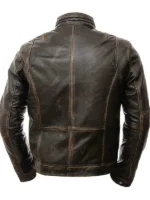 Black Leather Motorcycle Jacket - Image 3