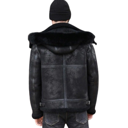 Black-Leather-Shearling-Jacket-For-Men-RAF-Aviator-Sale