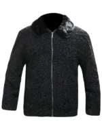 Black Persian Karakul Lamb Soft Shearling Jacket