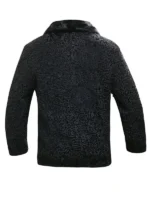 Black Persian Karakul Lamb Soft Shearling Jacket - Image 2