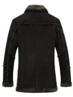 Black Reacher Style Fur Sheepskin Shearling Coat - Image 2