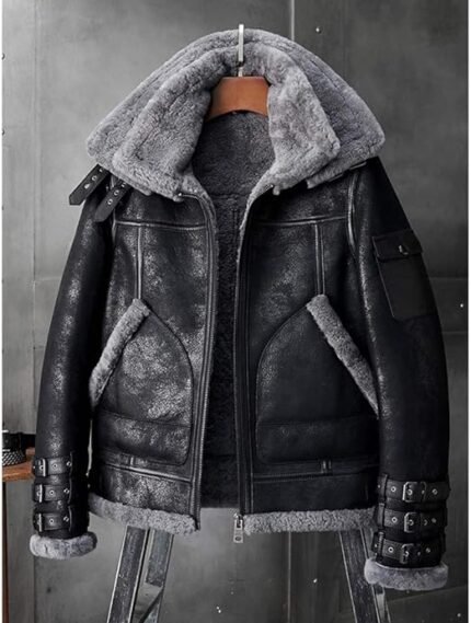 Black-Shearling-Leather-Jacket-Sale