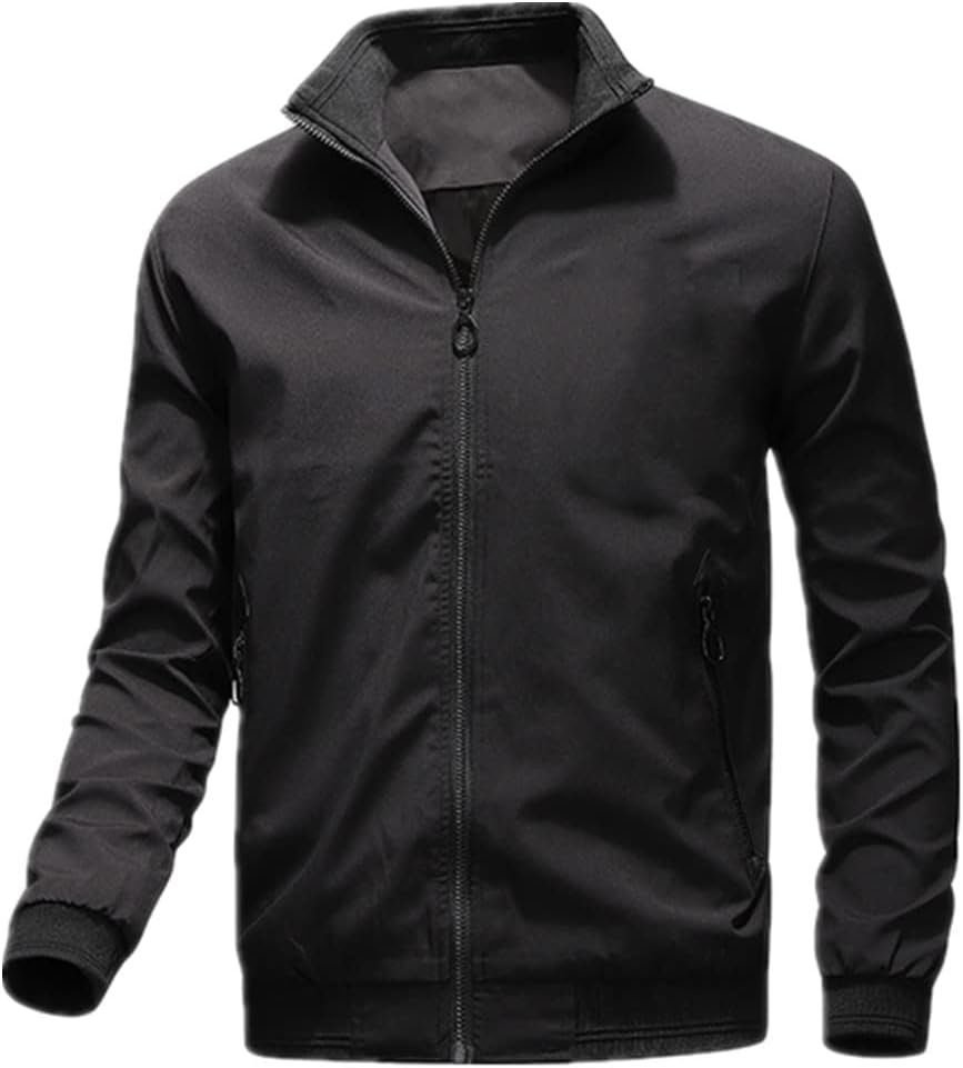 Black_Business_Jacket_For_Men_with_Standing_Collar_ce167114-276e-45ee-9141-b807eb7cb44a Black Business Jacket For Men with Standing Collar