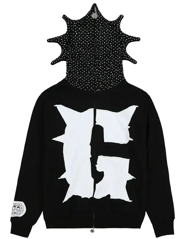 Black_Rhinestone_Glo_Gang_Hoodie Black Rhinestone Glo Gang Hoodie - Image 1