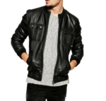 Black Smith Slim Fit Zipper Jacket