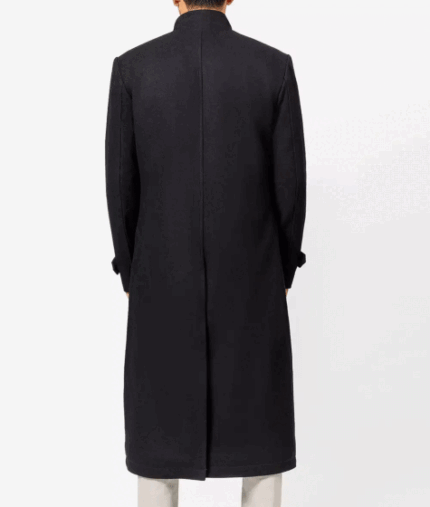McGhee Black Wool Trench Coat Men Zing Apparel