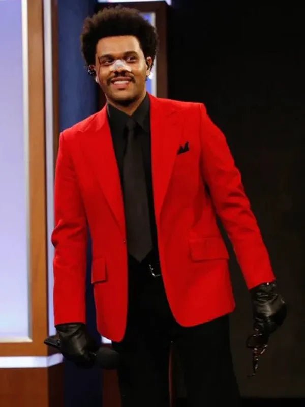 Blinding-Lights-Album-The-Weeknd-Red-Blazer-Suit Blinding-Lights-Album-The-Weeknd-Red-Blazer-Suit